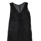 CKONTOVA Womens Shift Dress Black Sleeveless Midi L