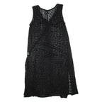 CKONTOVA Womens Shift Dress Black Sleeveless Midi L