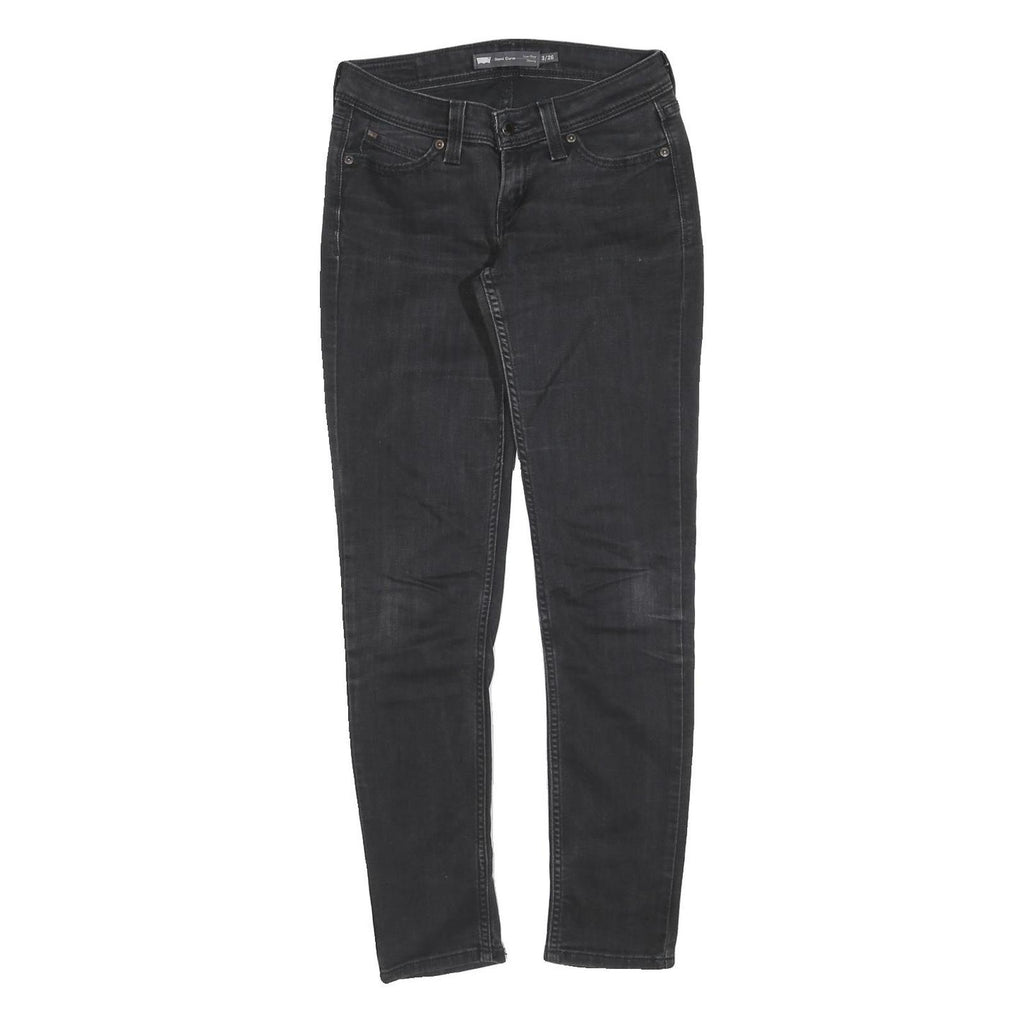 LEVI'S Womens Slim Black Denim Slim Skinny Jeans Cotton Blend W30 L29 Stylish
