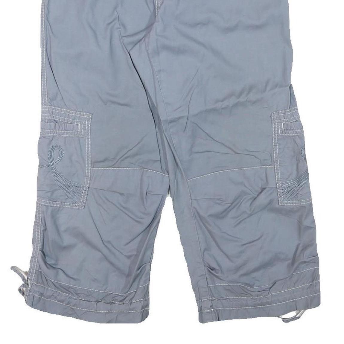 Womens Blue Casual Cotton Blend Cargo Shorts L W31 Comfortable Summer Wear