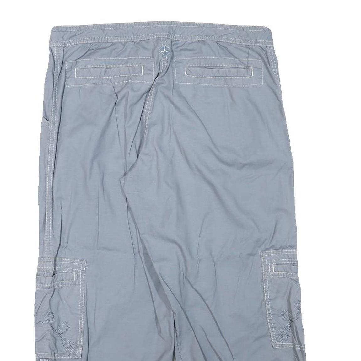 Womens Blue Casual Cotton Blend Cargo Shorts L W31 Comfortable Summer Wear