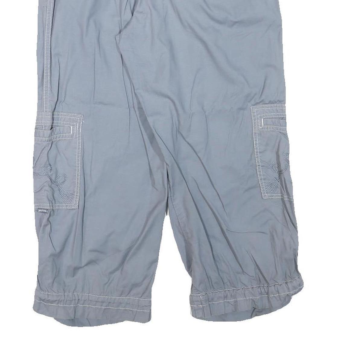 Womens Blue Casual Cotton Blend Cargo Shorts L W31 Comfortable Summer Wear