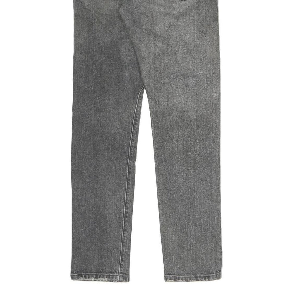 LEVI'S 501S Womens Jeans Grey Slim Straight Denim Medium W25 L28 Button Closure