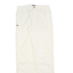 NAPAPIJRI Womens White Polyester Blend Regular Fit Straight Trousers W32 L32 Zip