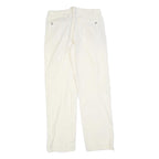 NAPAPIJRI Womens White Polyester Blend Regular Fit Straight Trousers W32 L32 Zip