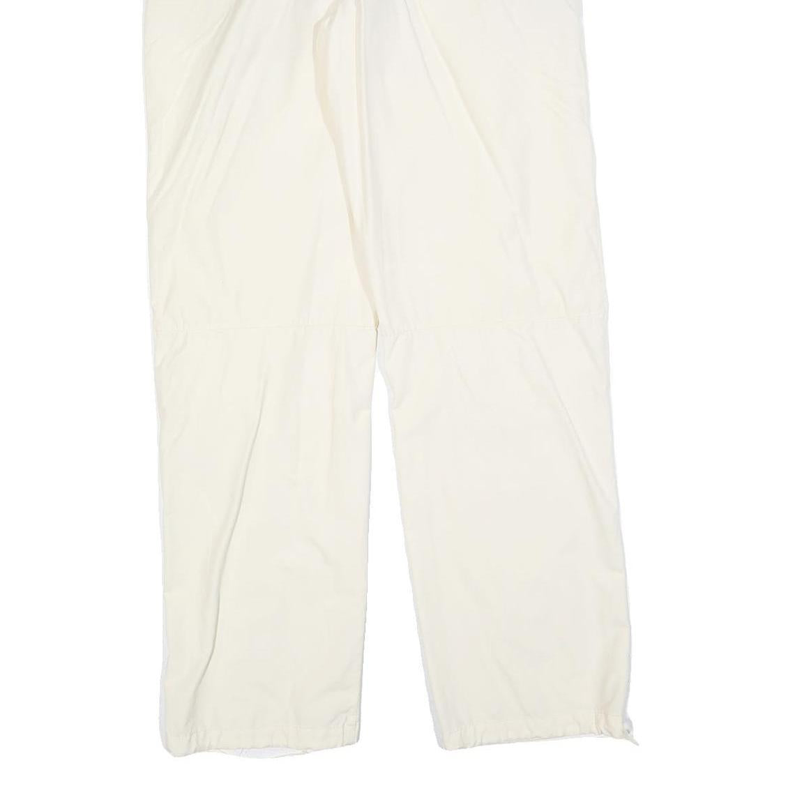 NAPAPIJRI Womens White Polyester Blend Regular Fit Straight Trousers W32 L32 Zip