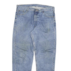 CARHARTT Mens Relaxed Blue Denim Light W40 L34 Zip Jeans Casual Workwear