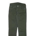 LEVI'S Mens Cotton Blend Olive Slim Straight Trousers W29 L29 Casual Zip Closure