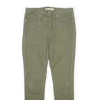 LEVI'S Womens Cotton Blend Olive Slim Skinny Trousers W26 L28 Casual