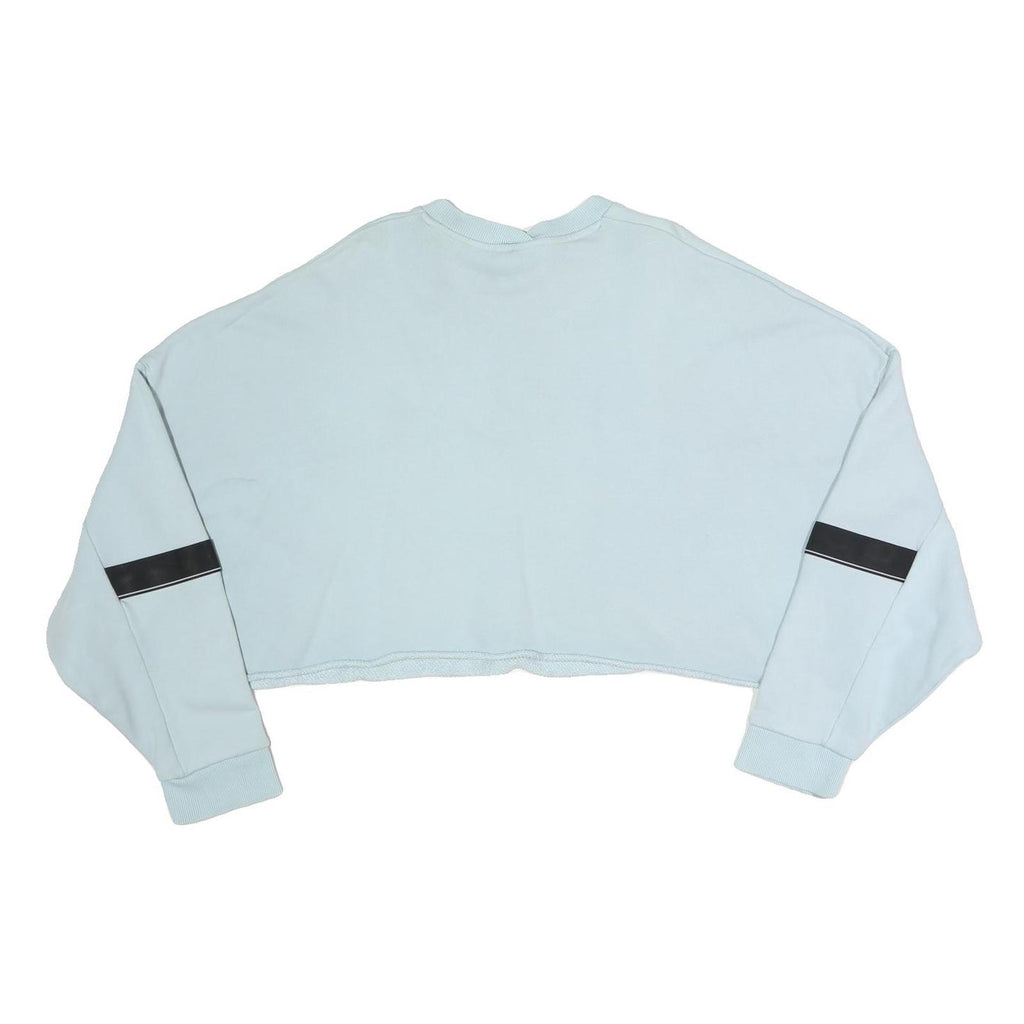 REEBOK Womens Blue Crew Neck 2XL Sweatshirt Cropped Casual Sportswear