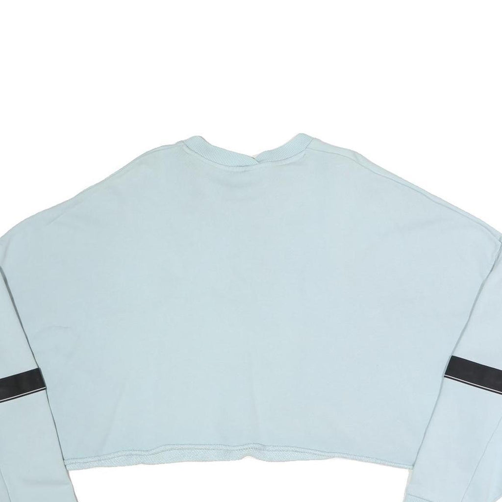 REEBOK Womens Blue Crew Neck 2XL Sweatshirt Cropped Casual Sportswear