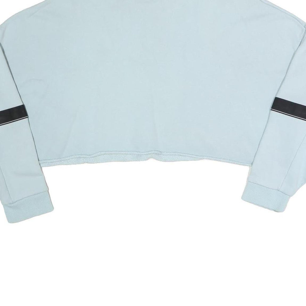 REEBOK Womens Blue Crew Neck 2XL Sweatshirt Cropped Casual Sportswear