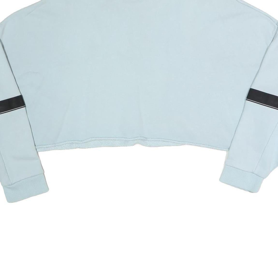 REEBOK Womens Blue Crew Neck 2XL Sweatshirt Cropped Casual Sportswear