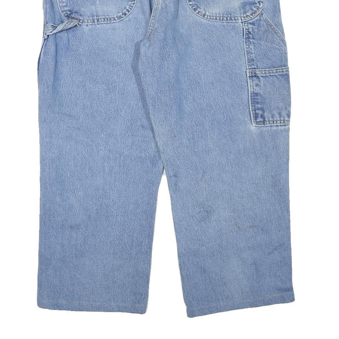 DICKIES Mens Jeans Blue Regular Straight Denim Light W38 L22 Workwear Carpenter