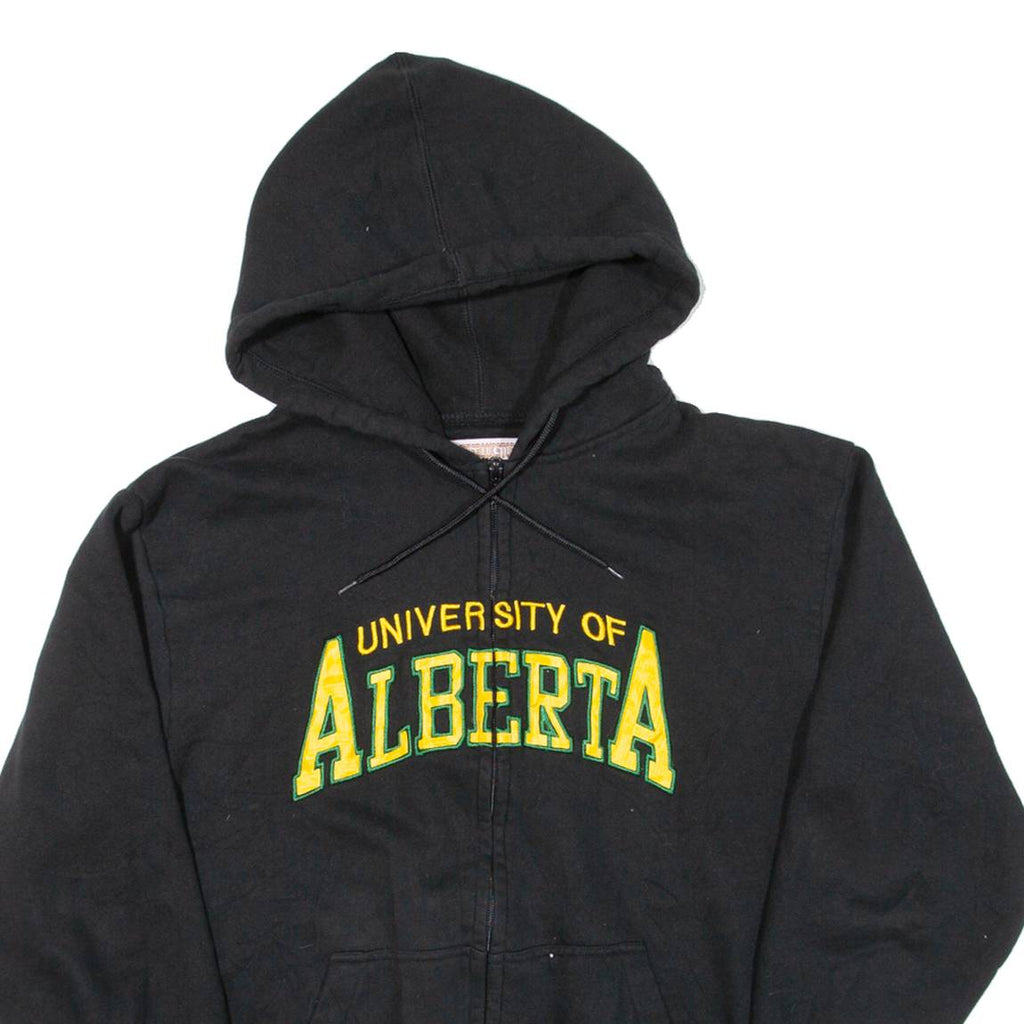 University Of Alberta Womens Black Hoodie Full Zip USA S