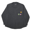 WOOLRICH Mens Black Shirt XL Cotton Floral Patch Casual Long Sleeve Button Shirt