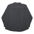 WOOLRICH Mens Black Shirt XL Cotton Floral Patch Casual Long Sleeve Button Shirt