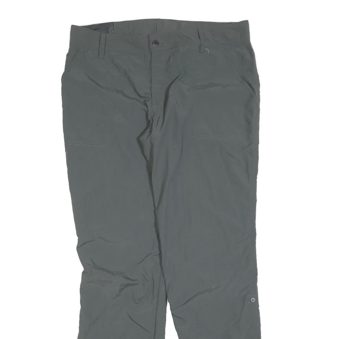 COLUMBIA Womens Grey Polyester Blend Regular Straight Trousers W36 L32 Outdoor