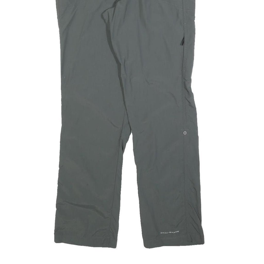 COLUMBIA Womens Grey Polyester Blend Regular Straight Trousers W36 L32 Outdoor