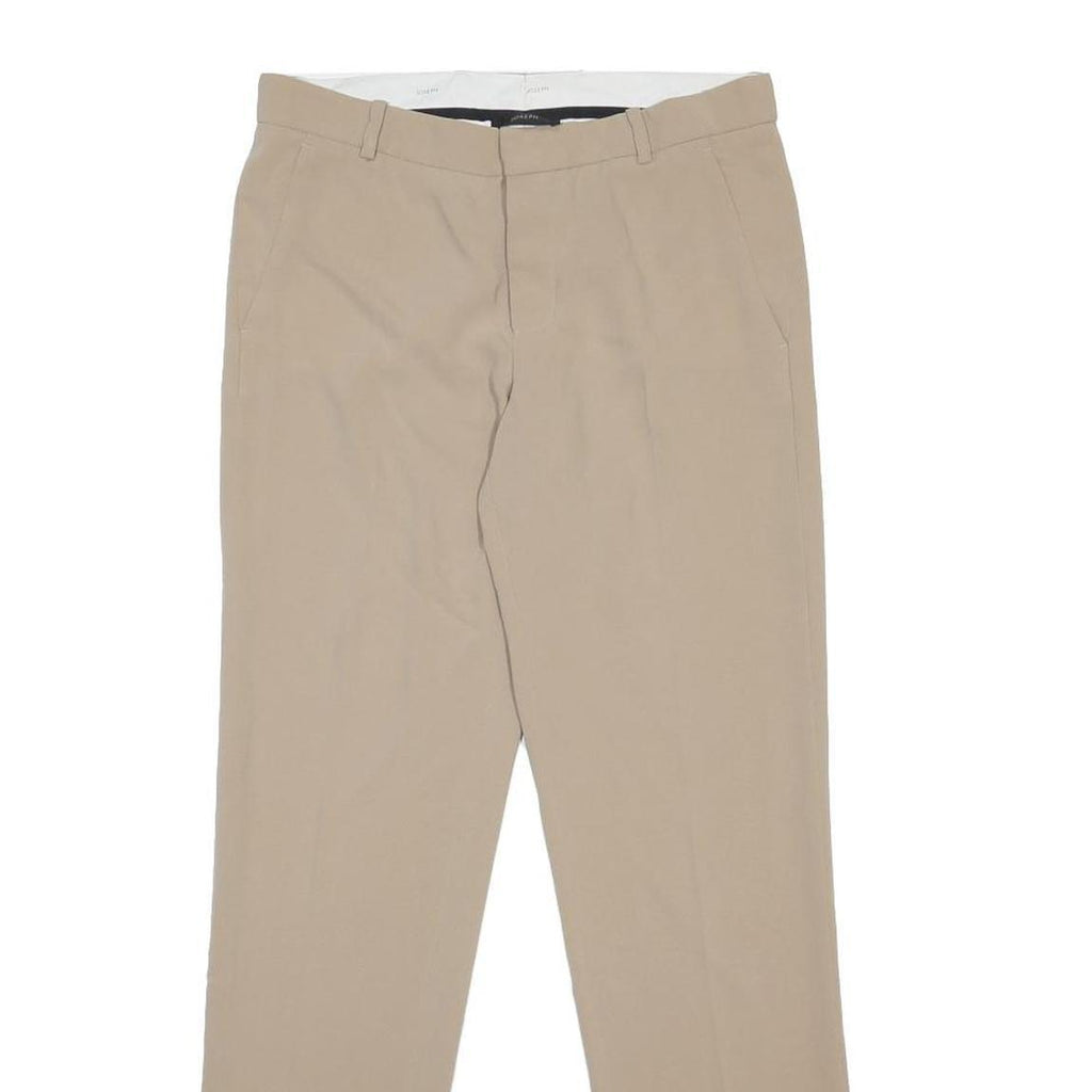 JOSEPH Womens Acetate Beige Slim Trousers W30 L29 Classic Button Closure