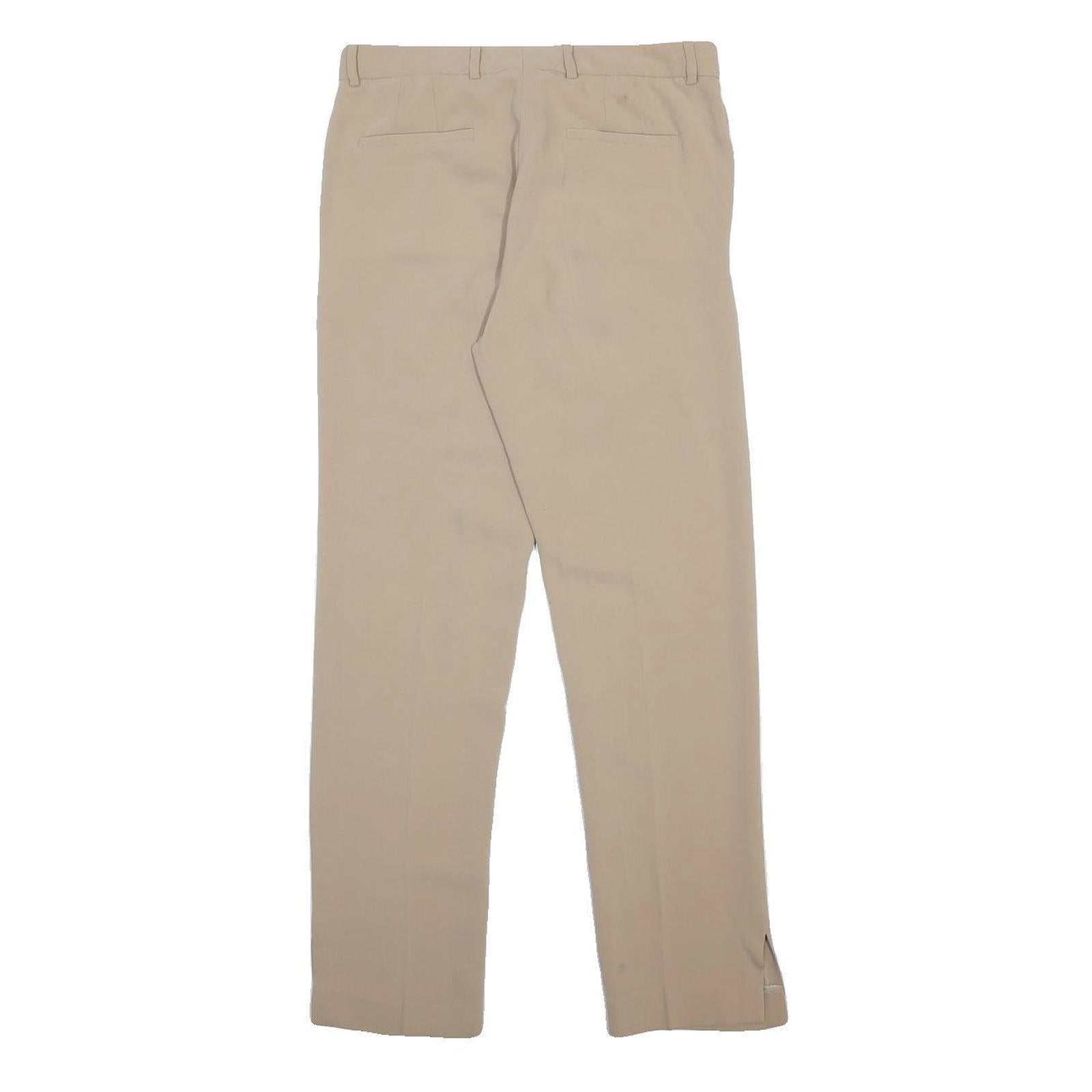 JOSEPH Womens Acetate Beige Slim Trousers W30 L29 Classic Button Closure