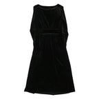 BODEN Womens Black Velvet Long Sleeve Knee Length Dress UK 12 Elegant Soft Fit