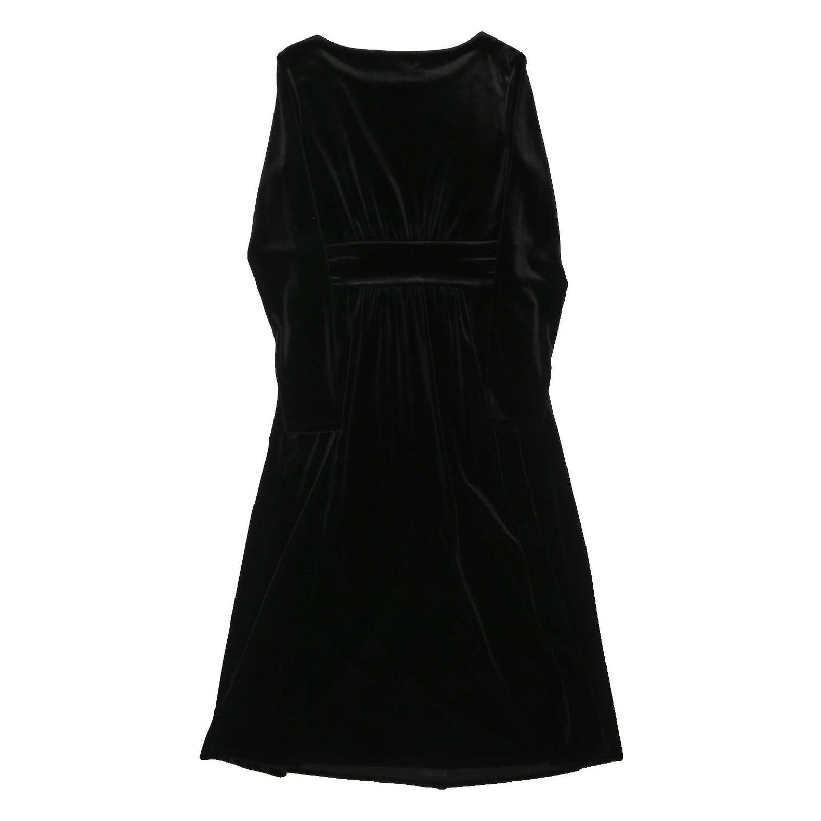 BODEN Womens Black Velvet Long Sleeve Knee Length Dress UK 12 Elegant Soft Fit