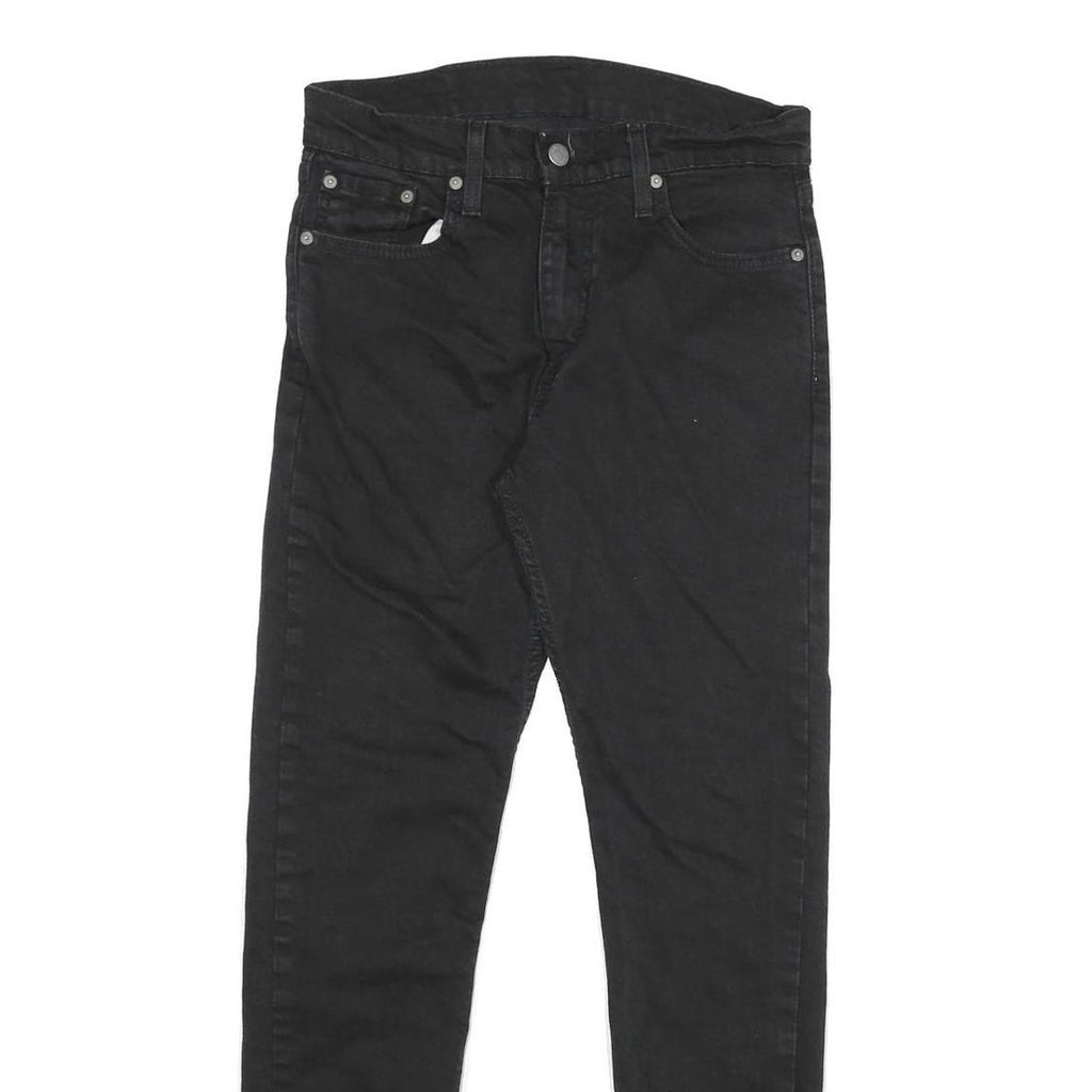 LEVI'S 512 Tapered Mens Jeans Black Regular Cotton Blend W30 L28 Zip Fit Skinny