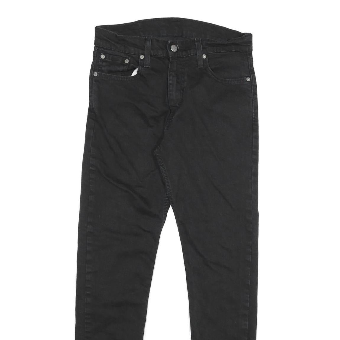 LEVI'S 512 Tapered Mens Jeans Black Regular Cotton Blend W30 L28 Zip Fit Skinny