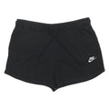 NIKE Womens Black Casual Shorts M W32 Cotton Blend Drawstring Comfort
