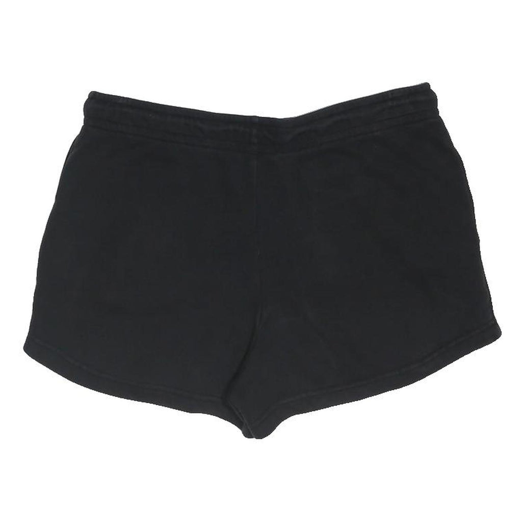NIKE Womens Black Casual Shorts M W32 Cotton Blend Drawstring Comfort