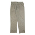 TOMMY HILFIGER Mens Cotton Blend Beige Regular Straight Trousers W36 L32 Classic