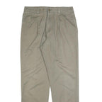 TOMMY HILFIGER Mens Cotton Blend Beige Regular Straight Trousers W36 L32 Classic