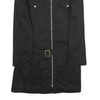 ZOELI'BAT Womens Black Cotton Blend Jacket L Zip Closure Military Style