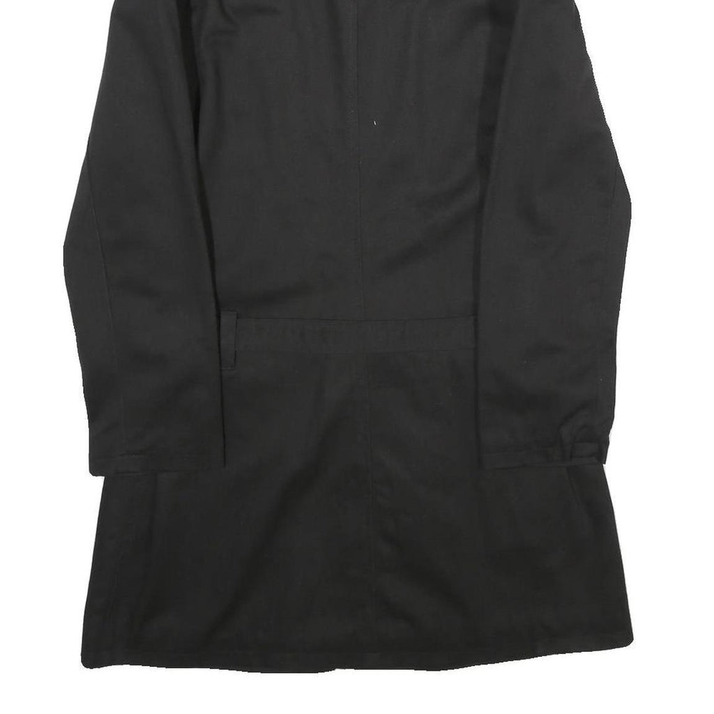 ZOELI'BAT Womens Black Cotton Blend Jacket L Zip Closure Military Style