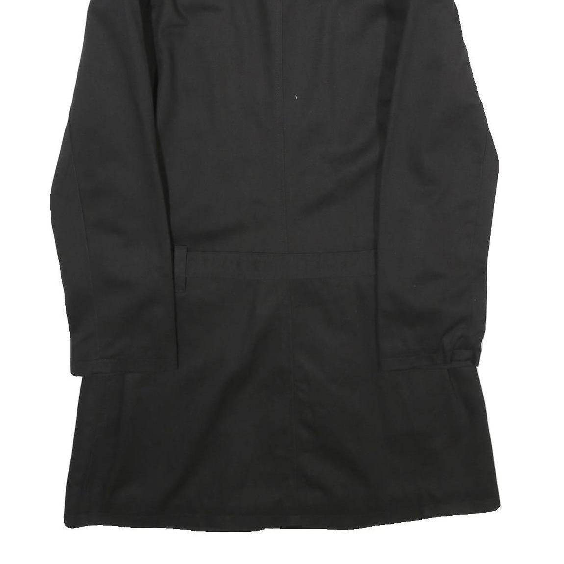 ZOELI'BAT Womens Black Cotton Blend Jacket L Zip Closure Military Style