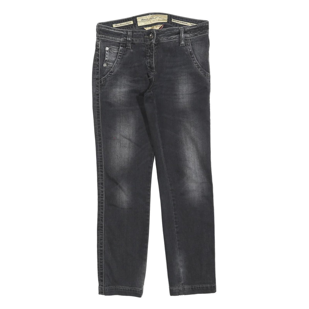 JACOB COHEN Womens Jeans Black Slim Straight Denim Raw W28 L28 Stylish