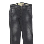JACOB COHEN Womens Jeans Black Slim Straight Denim Raw W28 L28 Stylish