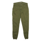 TALLY WEIJL Womens Cotton Blend Olive Slim Relaxed Cargo Trousers W32 L29