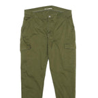 TALLY WEIJL Womens Cotton Blend Olive Slim Relaxed Cargo Trousers W32 L29