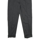 SIMONETTA Womens Wool Blend Grey Regular Fit Tapered Trousers W28 L28 Classic
