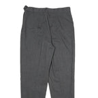 SIMONETTA Womens Wool Blend Grey Regular Fit Tapered Trousers W28 L28 Classic