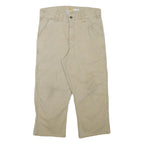 CARHARTT Mens Relaxed Fit Beige Cotton Blend Trouser W30 L21 Workwear Casual
