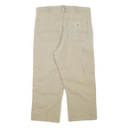 CARHARTT Mens Relaxed Fit Beige Cotton Blend Trouser W30 L21 Workwear Casual