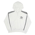 ADIDAS Womens White Hoodie S Cotton Blend Full Zip Sportswear Zip-up