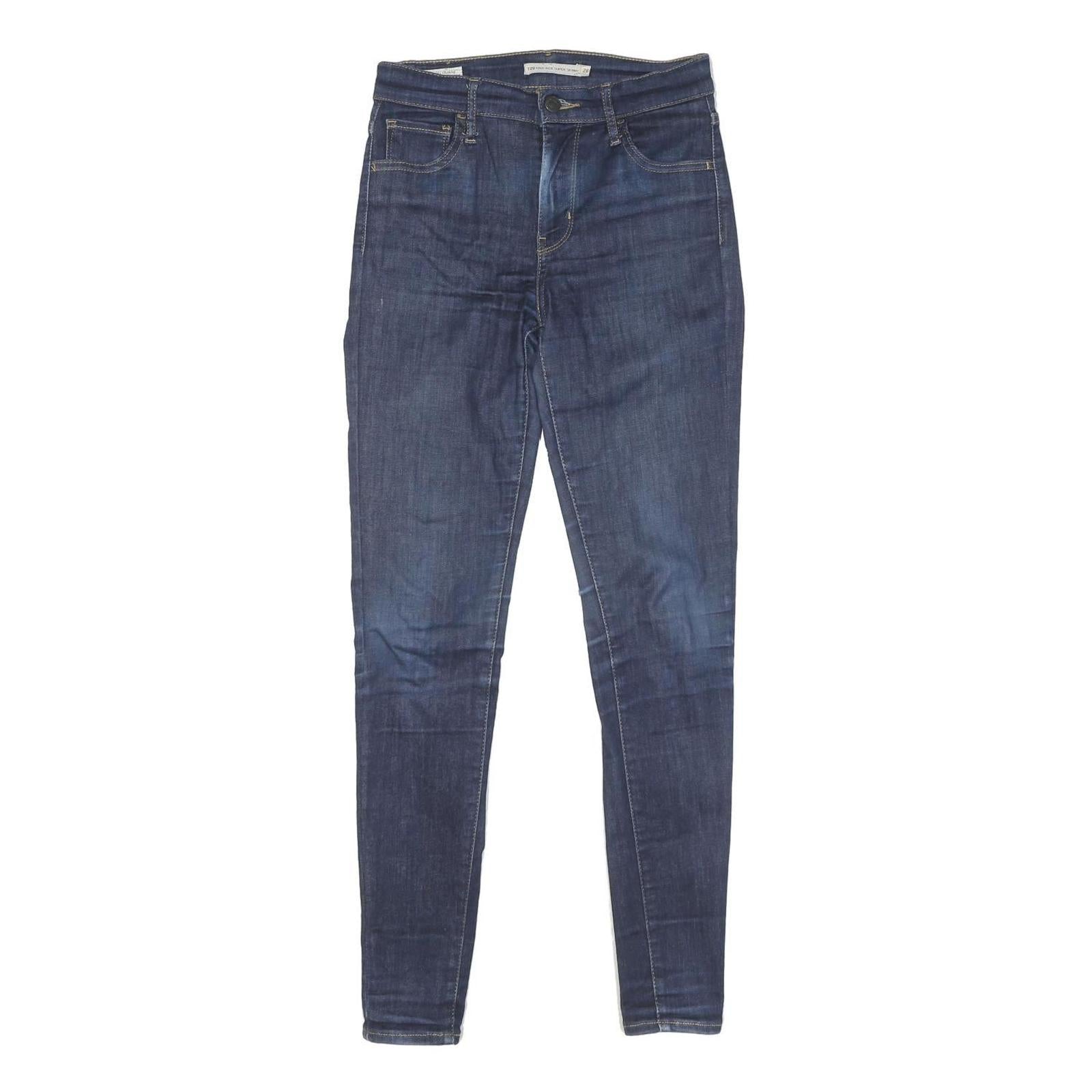 LEVI'S 720 Big E High Rise Super Skinny Womens Jeans Blue Slim Denim Medium W26