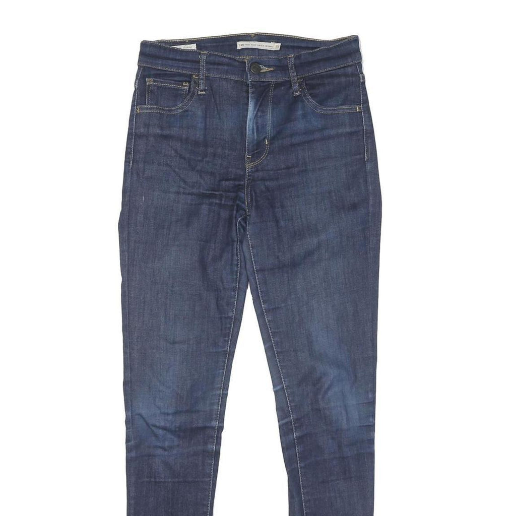 LEVI'S 720 Big E High Rise Super Skinny Womens Jeans Blue Slim Denim Medium W26
