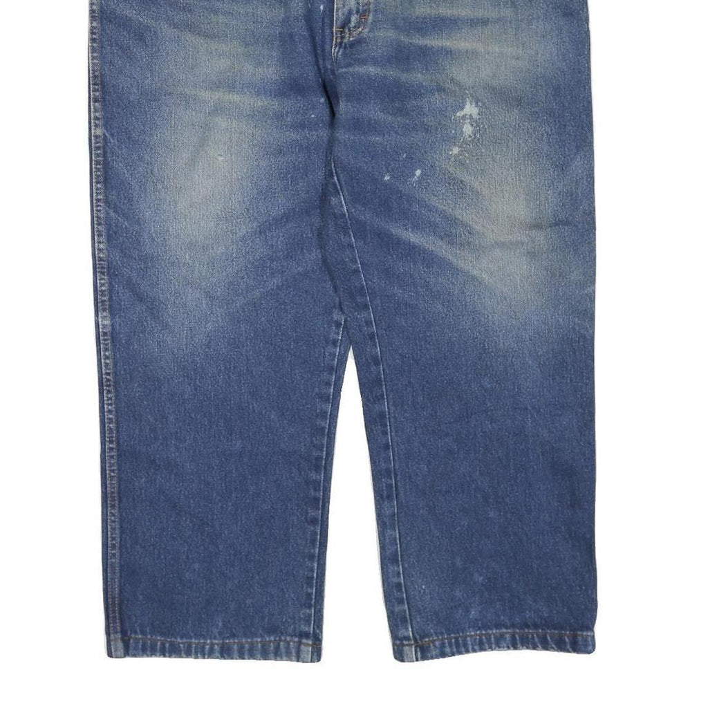 DICKIES Mens Blue Regular Fit Straight Leg Denim Woven Jeans W46 L27 Classic Zip