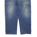 DICKIES Mens Blue Regular Fit Straight Leg Denim Woven Jeans W46 L27 Classic Zip