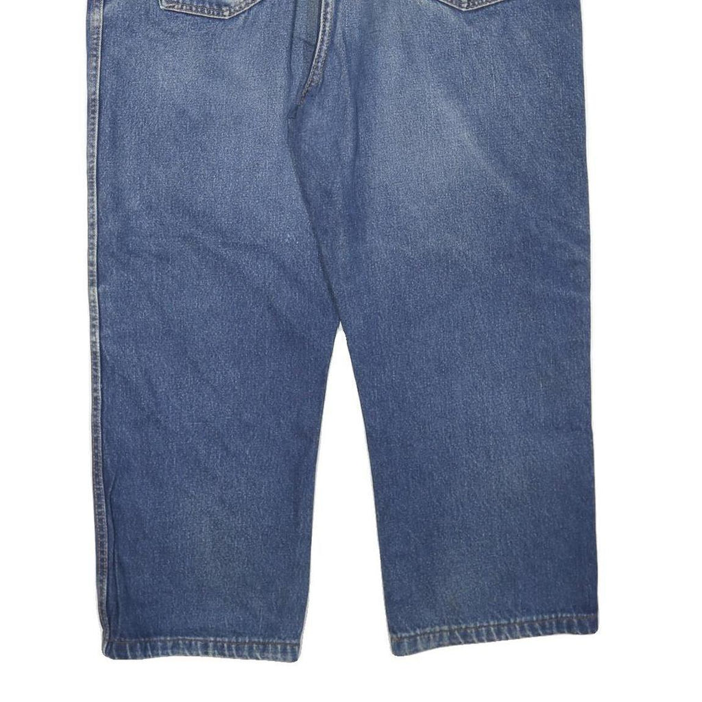 DICKIES Mens Blue Regular Fit Straight Leg Denim Woven Jeans W46 L27 Classic Zip